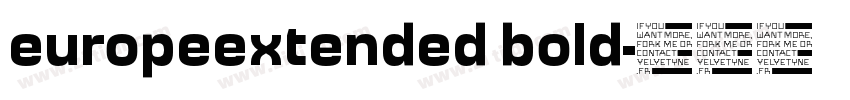 europeextended bold字体转换